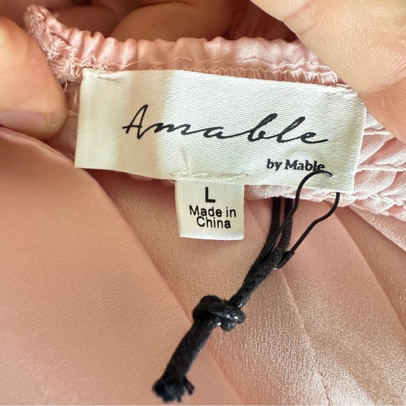 Amable by Mable NWT Pink Dress Size L - Picture 7 of 12